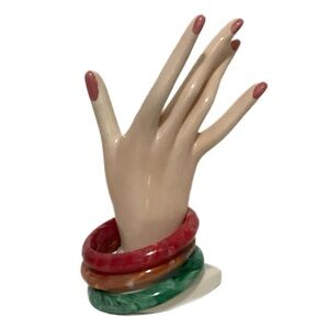 3 Vintage Marbled Bangle Bracelets